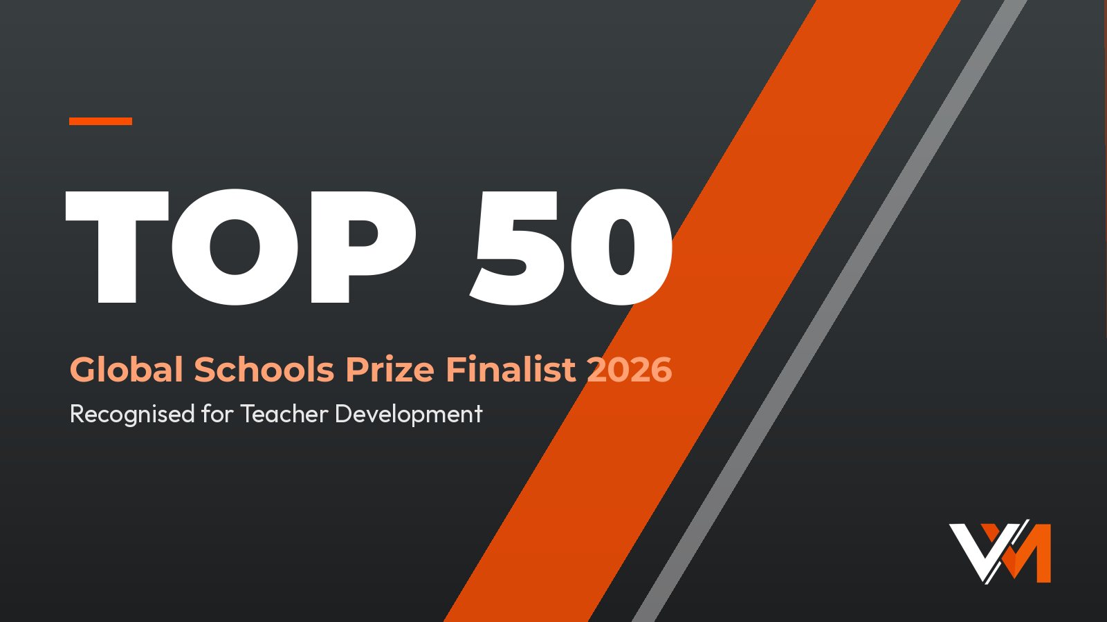 Top 50 Finalist for Teacher Development — The Global Schools Prize 2026